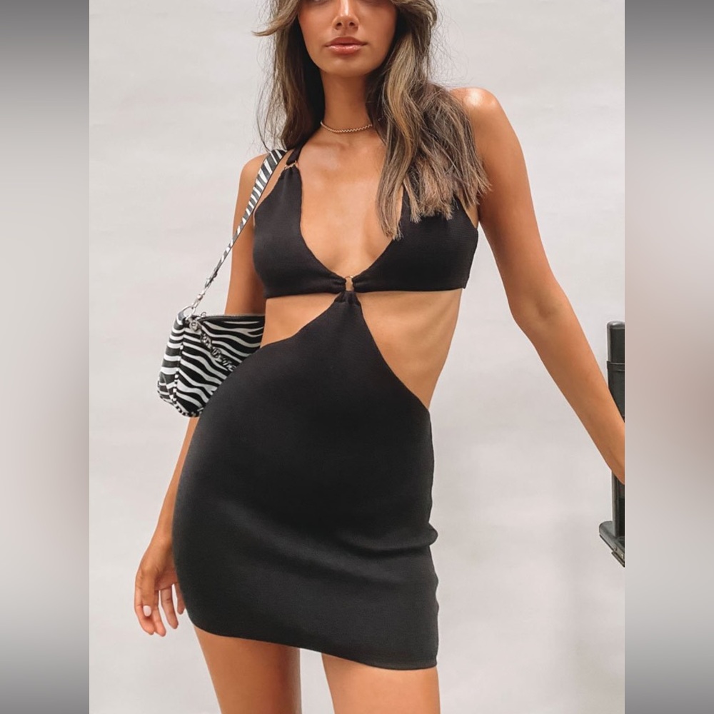 Beginning Boutique Mini Dress Black Size 6